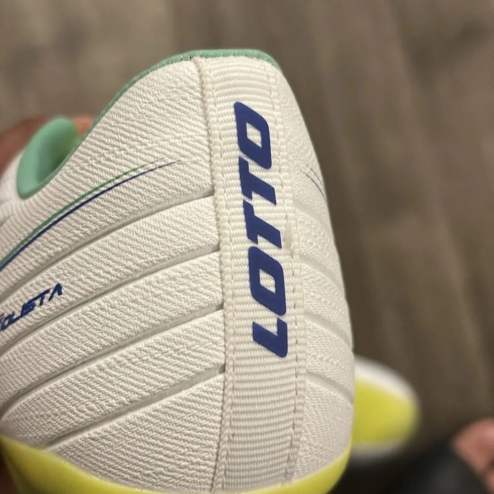Lotto Solista Superleggera Mens Soccer Cleats White Yellow Blue Size 6